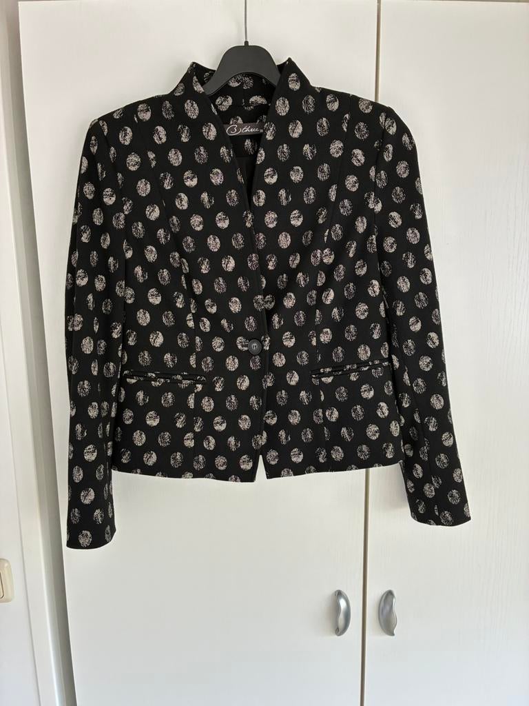 Mooi jasje van B-three, mt 38, zwart/wit, als nieuw, Kleding | Dames, Ophalen of Verzenden, Zo goed als nieuw, Maat 38/40 (M)