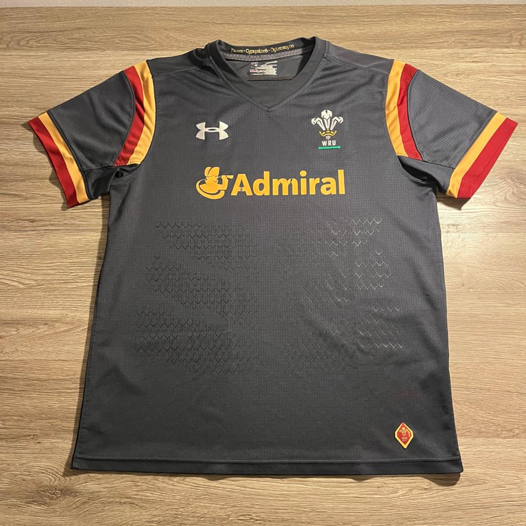 Wales Rugby Union (WRU) thuisshirt (M), Maat 48/50 (M), Overige typen, Ophalen of Verzenden, Grijs