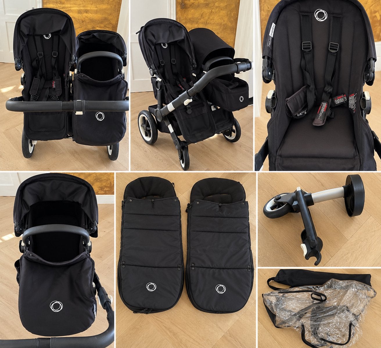 Bugaboo Donkey 2 Duo kinderwagen met accessoires, Kinderen en Baby's, Kinderwagen, Gebruikt, Ophalen of Verzenden, Duowagen