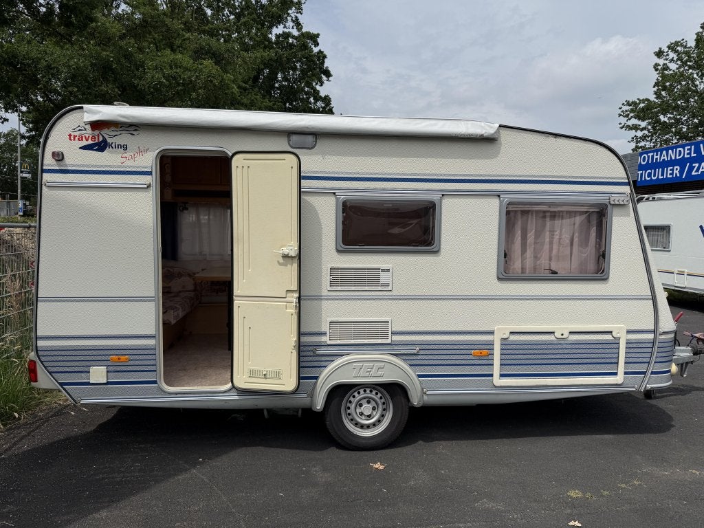 TEC TRAVEL KING 420 DB VASTBED TREINZIT LUIFEL SUPER MOOI, Caravans en Kamperen, Caravans, T.E.C., Overige typen, Bedrijf, Treinzit