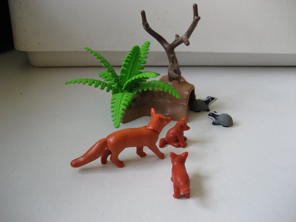 playmobil bosdieren vossen en dassen bij hol, Ophalen of Verzenden, Zo goed als nieuw