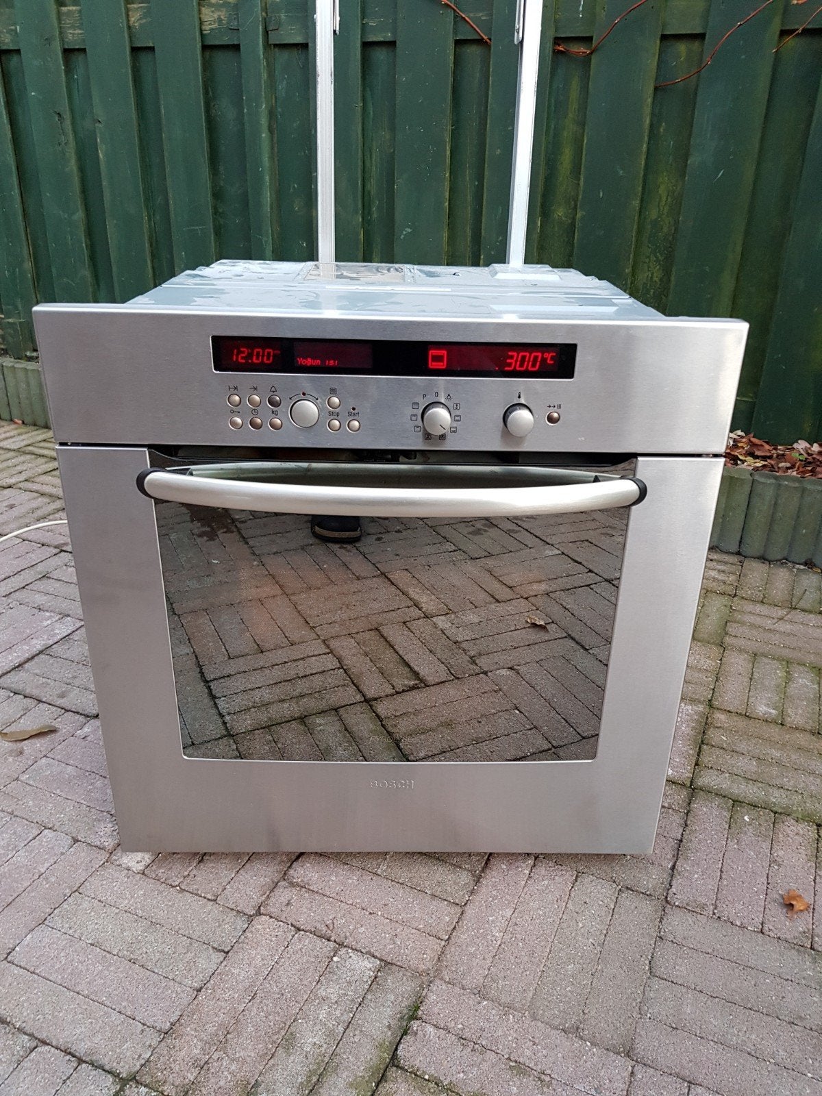 LUXE BOSCH COMBI OVEN HETE LUCHT GRILL MAGNTROON 60+60, Ophalen, Zo goed als nieuw, Hete lucht