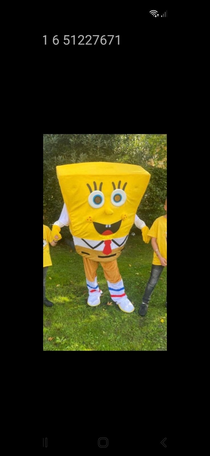 Mascotte Spongebob te huur inclusief acteur, Ophalen of Verzenden, Zo goed als nieuw, Overige