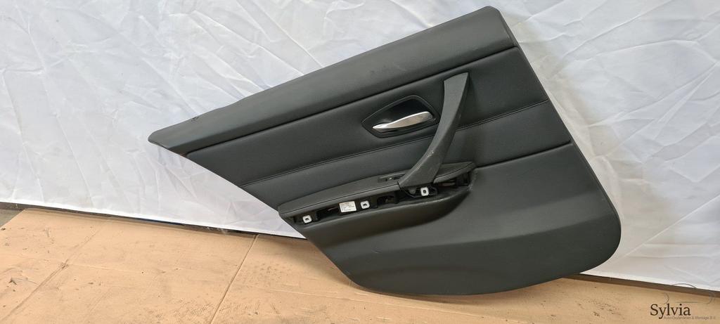 Deurpaneel links achter BMW 3 serie E90 E91 zwart leder 7150, Gebruikt, -, Deur, -