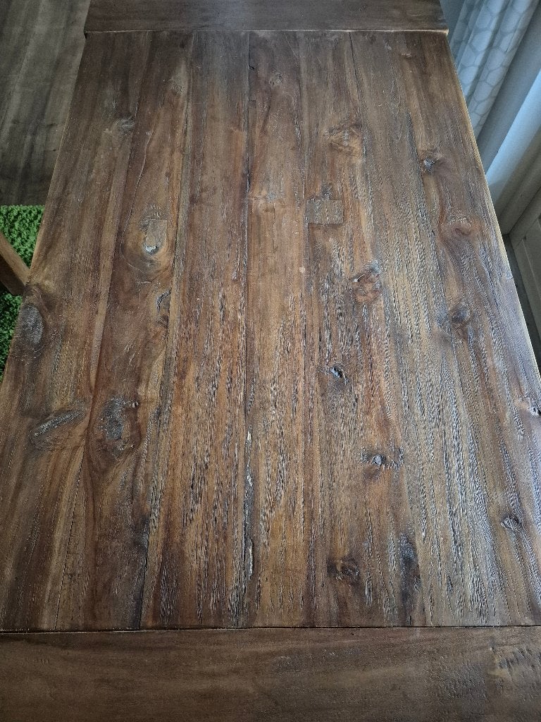 Mooie, bruine, houten eettafel, 92 x 161 x 78 cm, Huis en Inrichting, Ophalen, 50 tot 100 cm, Zo goed als nieuw, Vijf personen of meer