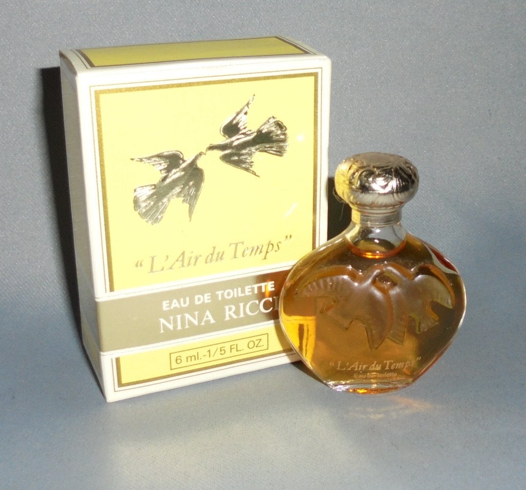 Volle parfum mini Nina ricci L,air du temps + doosje, Ophalen of Verzenden, Zo goed als nieuw, Miniatuur, Gevuld