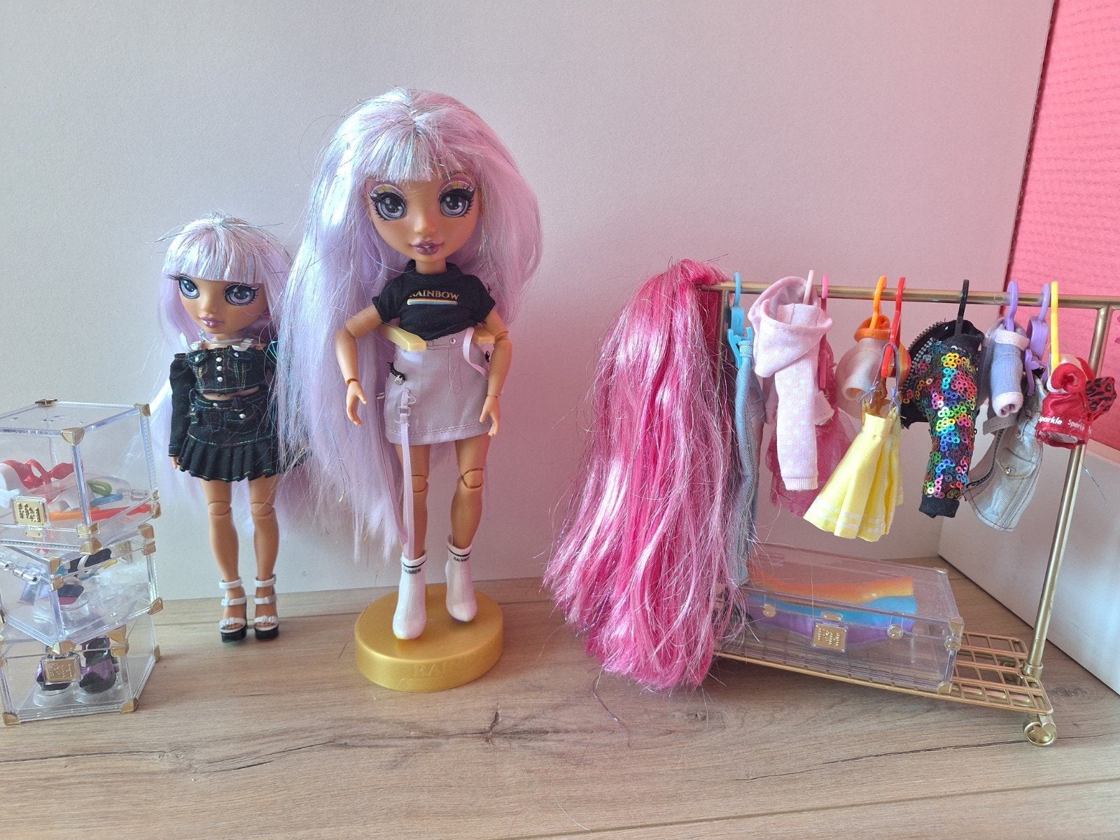 Rainbow High poppen met kledingrek en accessoires, Ophalen of Verzenden