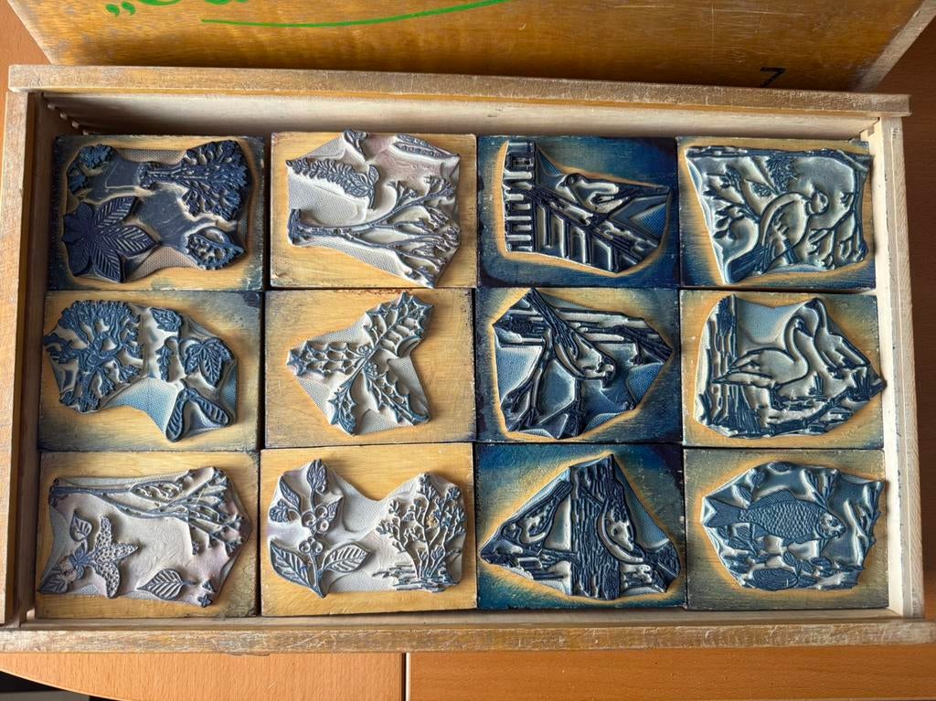 Houten Schoolstempels Biologie “Het Park”, Hobby en Vrije tijd, Stempelen, Ophalen of Verzenden, Houten stempel