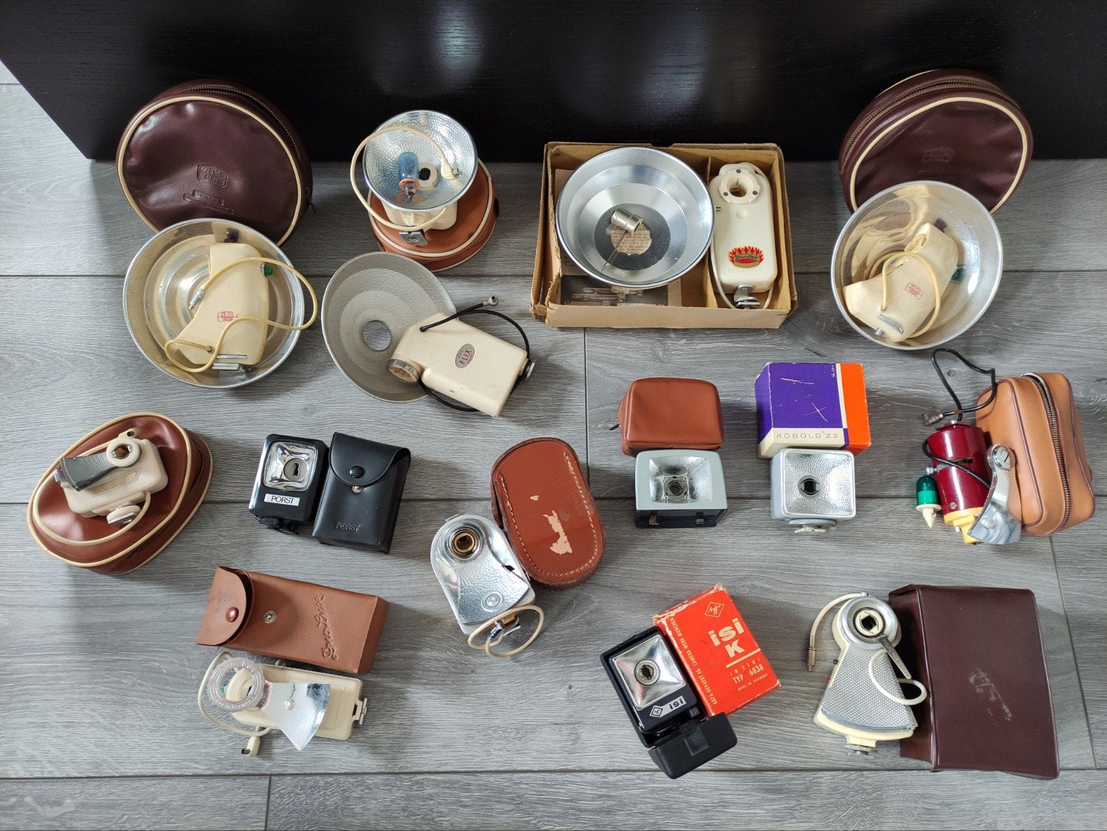 Groot lot met vintage flitser apparatuur, Ophalen of Verzenden