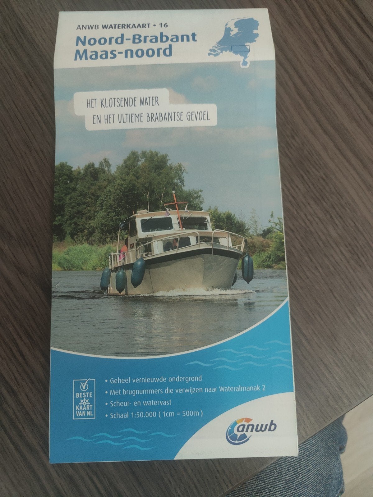 ANWB Waterkaart 16 Noord-Brabant Maas-noord, ANWB, 2000 tot heden, Ophalen of Verzenden, Nederland