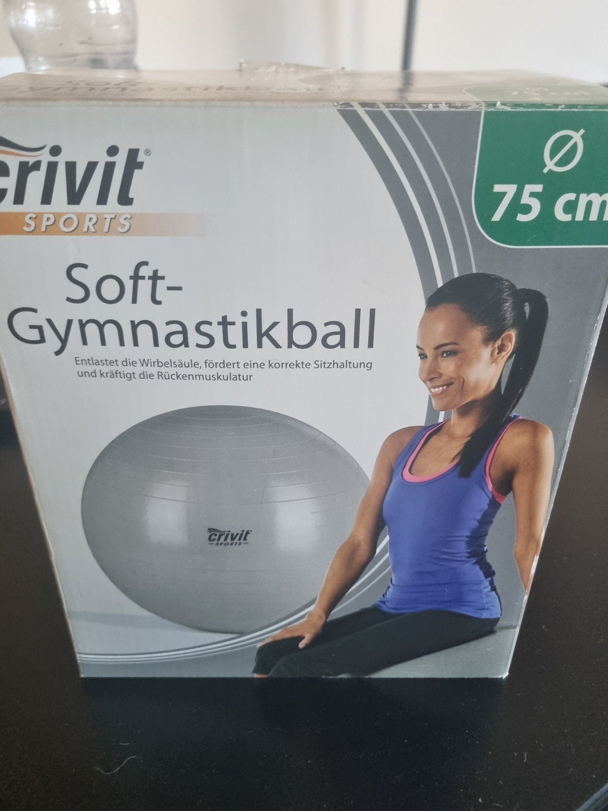 Crivit Soft-Gymnastikbal 75 cm - Nieuw in doos, Ophalen, Nieuw, Rug, Fitnessbal