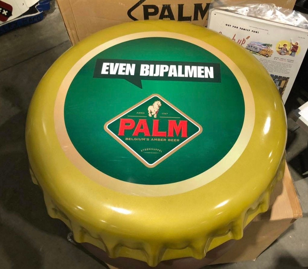 PALM POEFJE KUNSTSTOF IN DOOS, Ophalen, Nieuw, Reclamebord