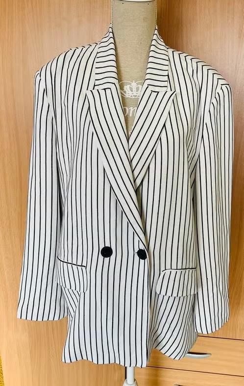 Zara blauw/wit colbert maat 44[dm]