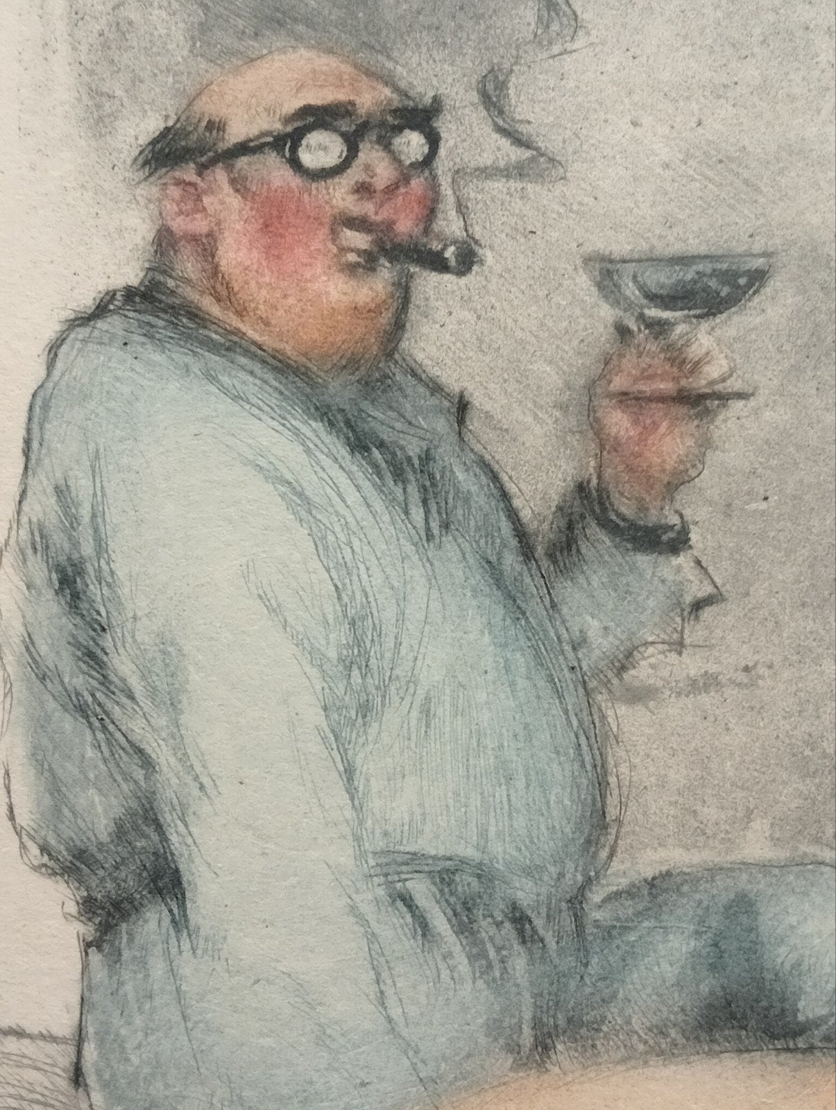Ets 20e eeuw Erotiek Naakt Stijl Felicien Rops, Antiek en Kunst, Kunst | Etsen en Gravures, Ophalen of Verzenden