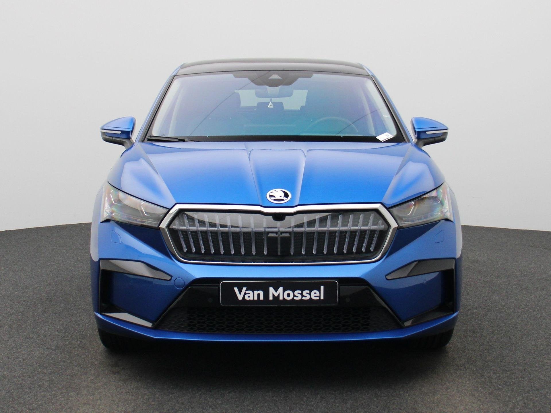 Skoda Enyaq Coupé iV 80 | SOH 95,78% | PANORAMADAK | STUURV, Auto's, Automaat, 12 maanden, Achterwielaandrijving, Blauw