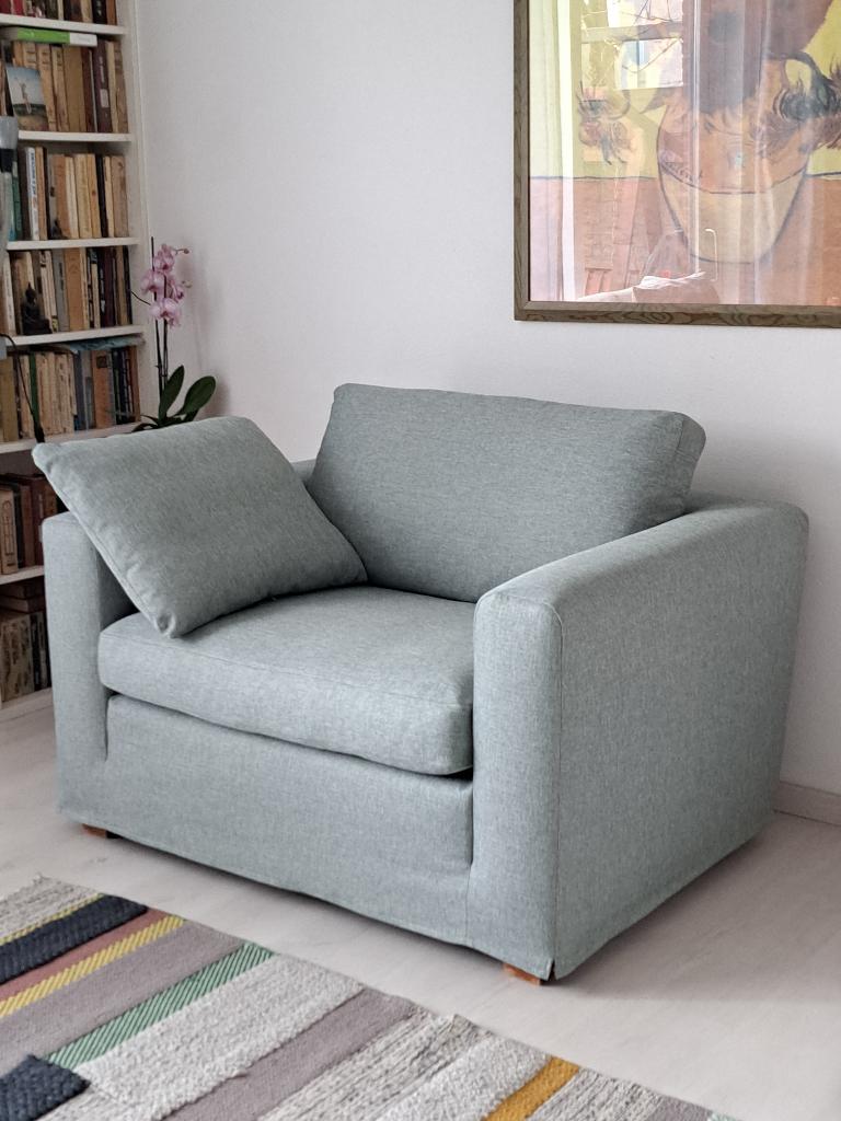 Luxe, super comfortabele loveseat van topmerk Linteloo, Tweepersoons, 75 tot 100 cm, Ophalen of Verzenden, Zo goed als nieuw