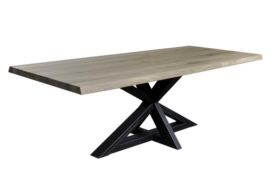 Eettafel massief eiken van Vermeer., Huis en Inrichting, Tafels | Eettafels, Ophalen, 200 cm of meer, 50 tot 100 cm, Zo goed als nieuw