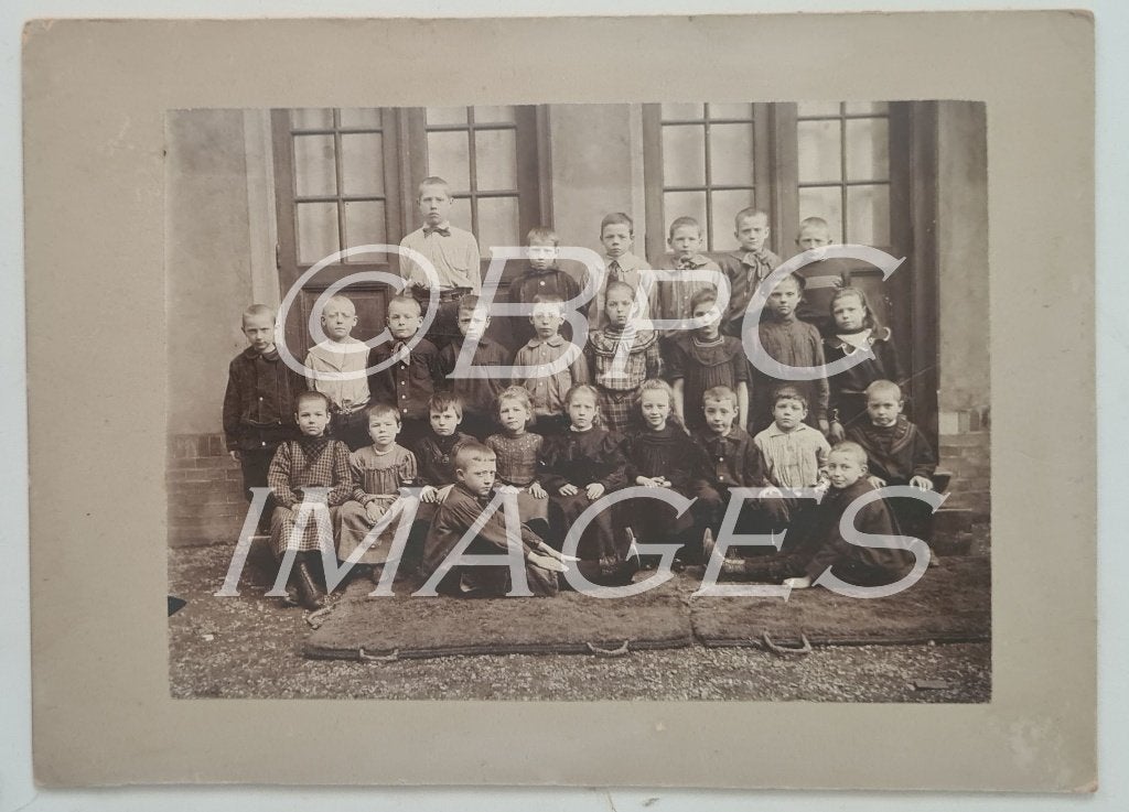 Grote kabinetfoto Klassenfoto 1900's Amsterdam, Gebruikt, Verzenden, Foto, Voor 1940