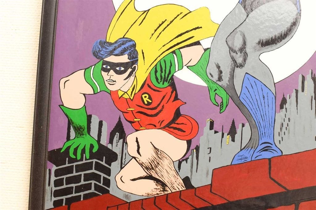 Schilderij van Batman en Robin 49427, Ophalen of Verzenden, Gebruikt, Schilderij