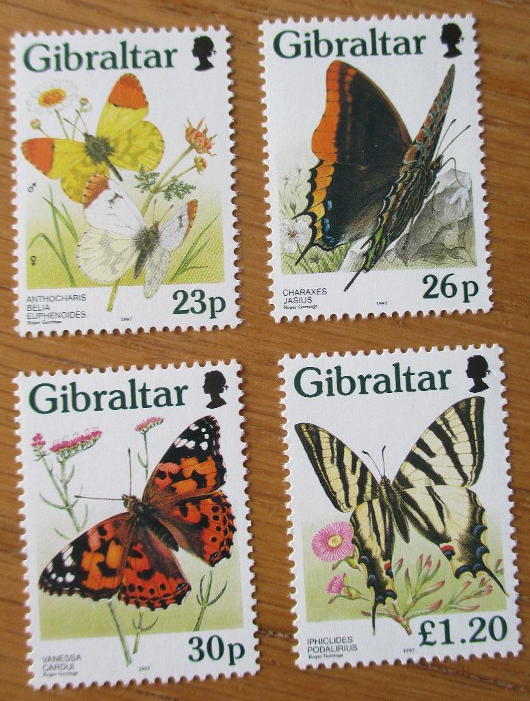 Gibraltar, serie Vlinders, 1997, Verzenden, Dier of Natuur