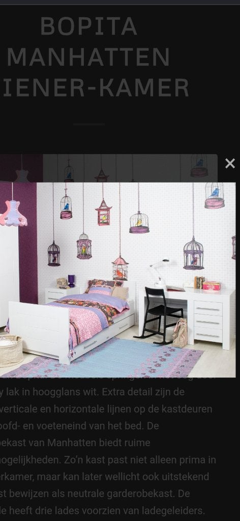 Tienerkamer (bureau, bed met onderschuifla, nachtkastje), 85 tot 100 cm, Zo goed als nieuw, 180 cm of meer, Ophalen