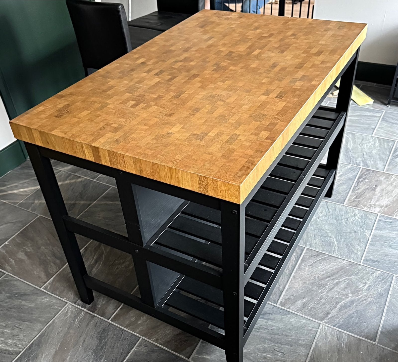 IKEA Vadholma Keukeneiland - Zwart Eiken, Ophalen, Gebruikt, Hout, IKEA