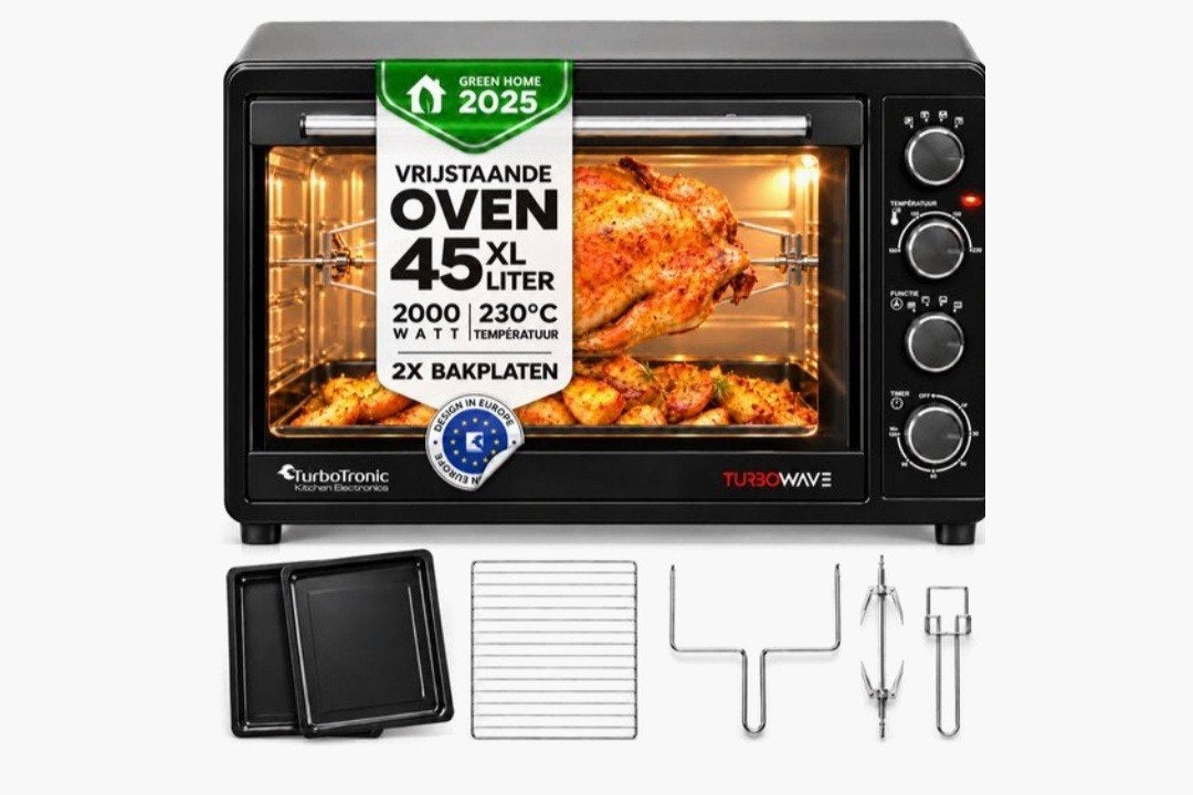 Turbotronic EV45 vrijstaande oven nieuw in de doos, Witgoed en Apparatuur, Ophalen, Nieuw, Minder dan 45 cm