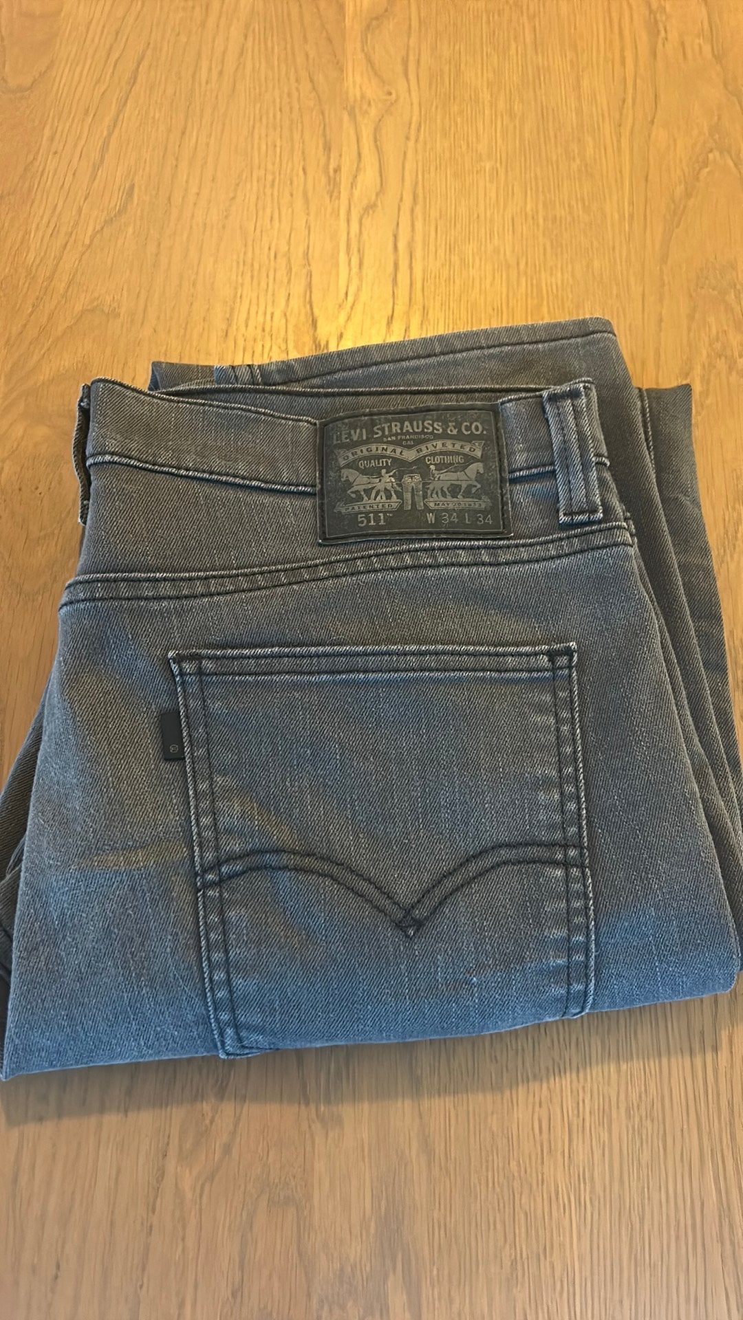 LEVI’S | Spijkerbroek grijs W34/L34, Ophalen of Verzenden, Zo goed als nieuw, Grijs, W33 - W34 (confectie 48/50)