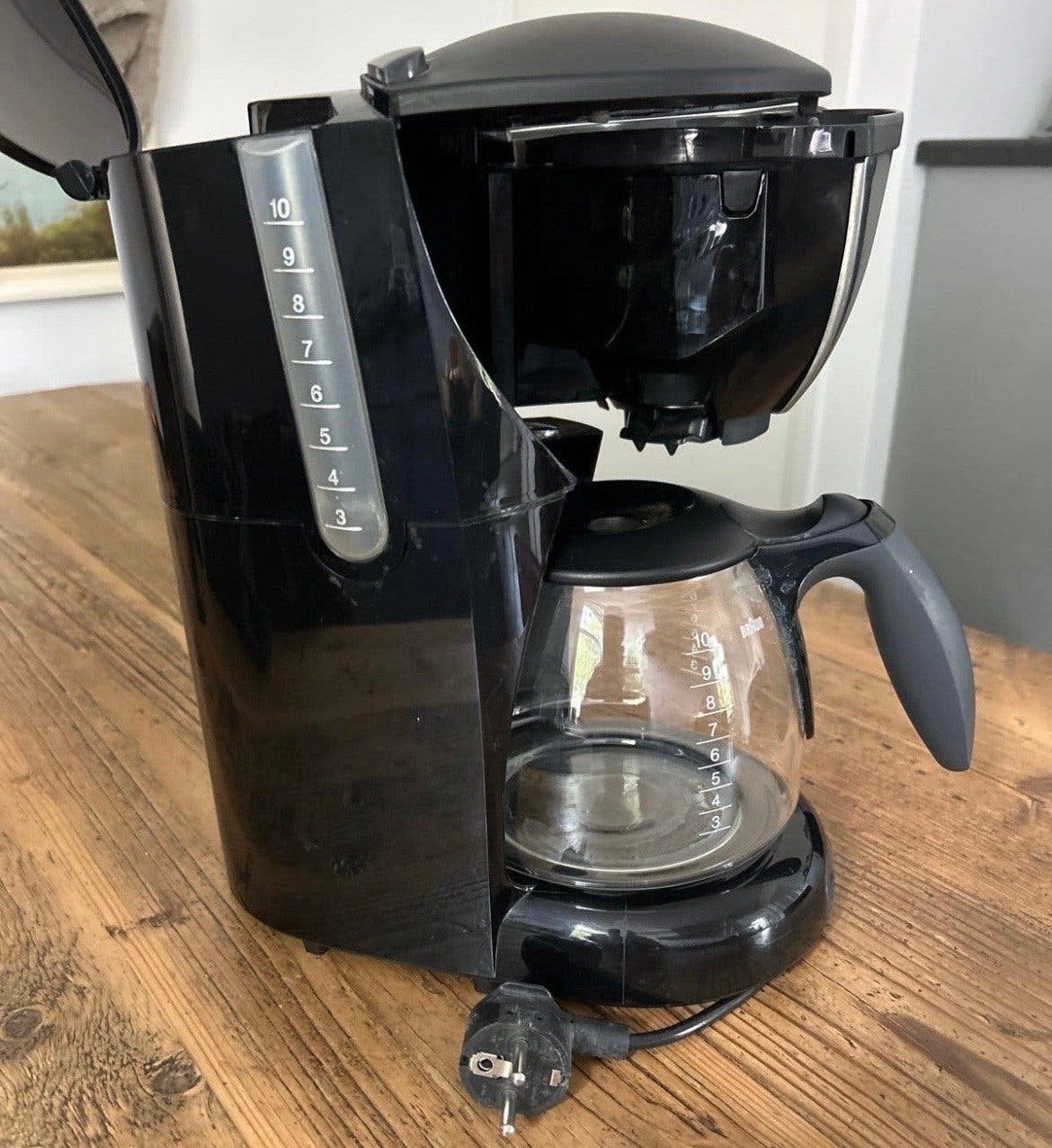 Braun koffiezetapparaat - Zwart, 10 kopjes, Witgoed en Apparatuur, Koffiezetapparaten, Ophalen, Gebruikt, 10 kopjes of meer, Koffiemachine