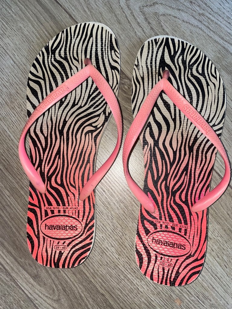 Havaianas slippers teenslippers roze 39/40 (41/42), Slippers, Verzenden, Roze, Gedragen