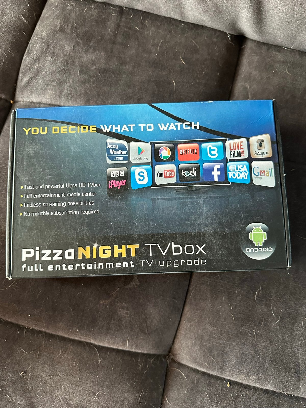 PizzaNight TVbox Android Smart TV Box - Full Entertainment, Ophalen of Verzenden, Nieuw, HDMI, Zonder harde schijf