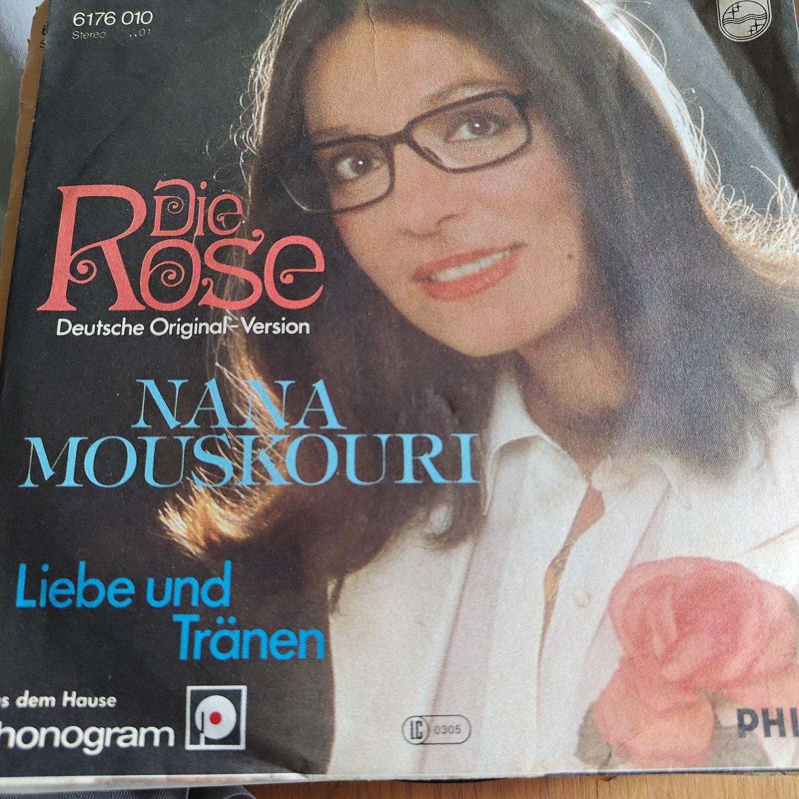 Nana Mouskouri - Die Rose (Deutsche Original-Version) Single, Ophalen of Verzenden, Gebruikt, 7 inch, Schlager