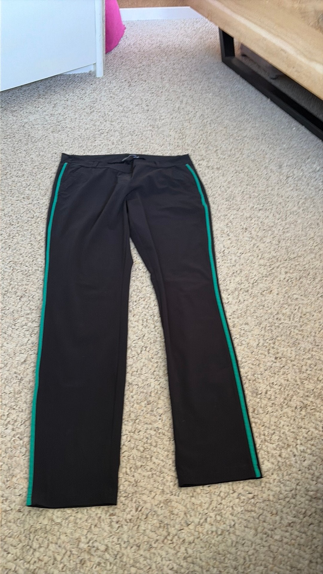 Studio Anneloes broek zwart met groene streep M/L, Maat 38/40 (M), Zwart, Ophalen of Verzenden, Lang