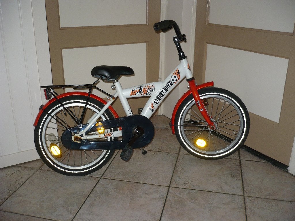 Stoere 16 jongensfiets, Ophalen, Gebruikt, Terugtraprem, 16 inch