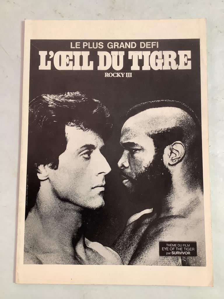 ROCKY 3   TECHNISCHE FICHE  ( origineel), Ophalen of Verzenden, Zo goed als nieuw, A1 t/m A3, Film en Tv