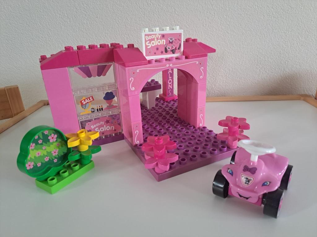 Roze Beautysalon - DUPLO - met roze auto, Kinderen en Baby's, Speelgoed | Duplo en Lego, Ophalen of Verzenden, Zo goed als nieuw