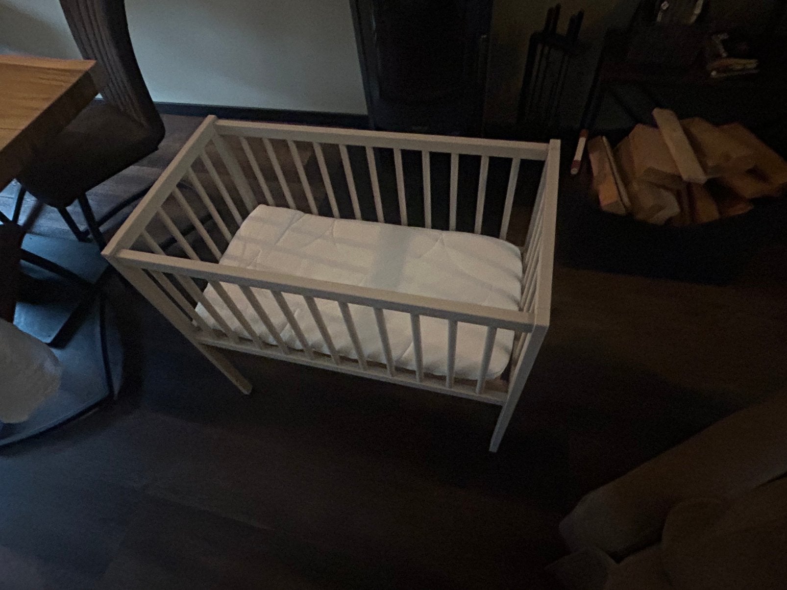 Ledikantje 80x40 met matrasje, Ophalen, Zo goed als nieuw, Ledikant