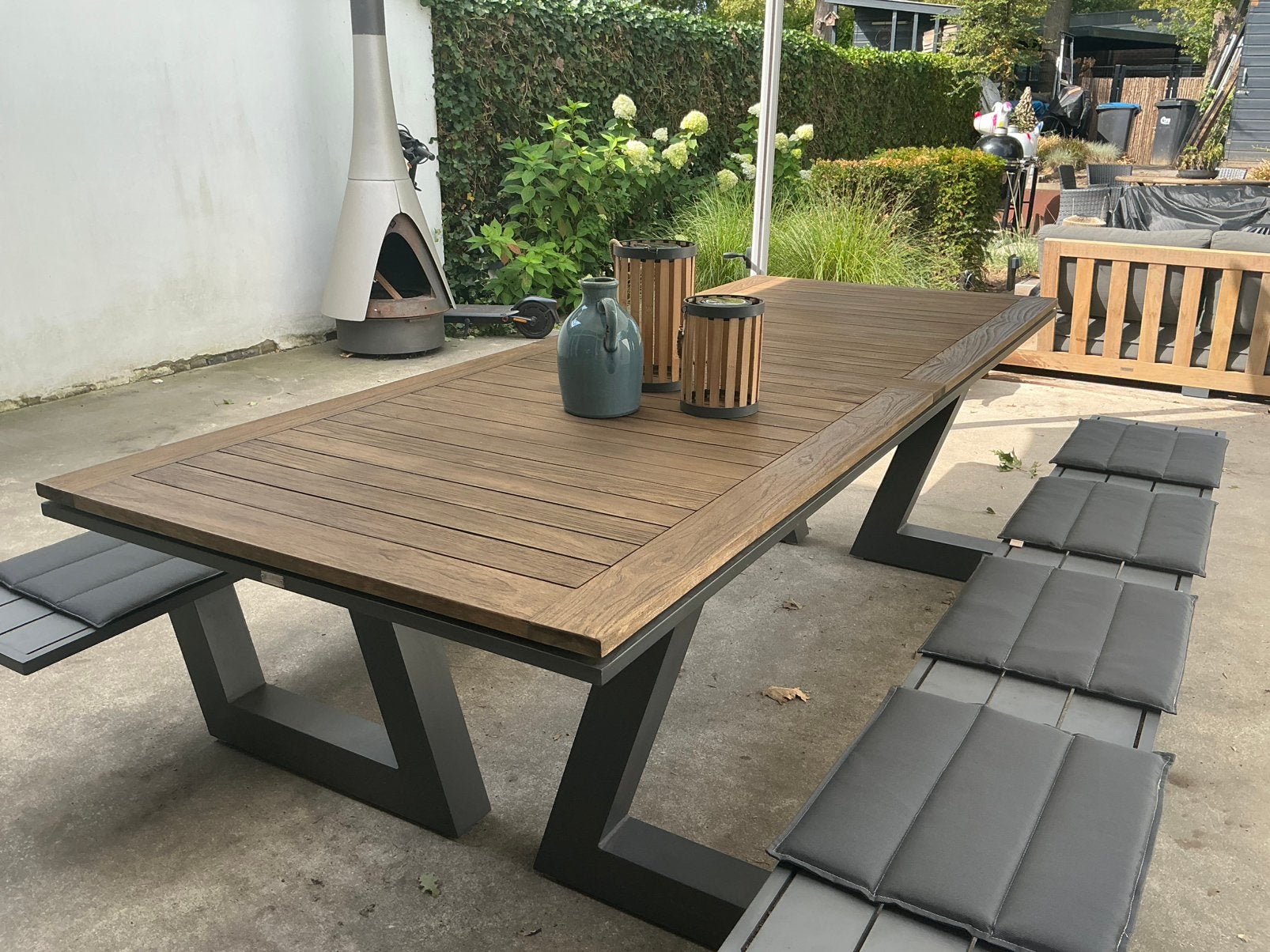 Life Picknicktafel 260x100 cm - Zo goed als nieuw, Tuin en Terras, Ophalen, Zo goed als nieuw, Rechthoekig, Hout