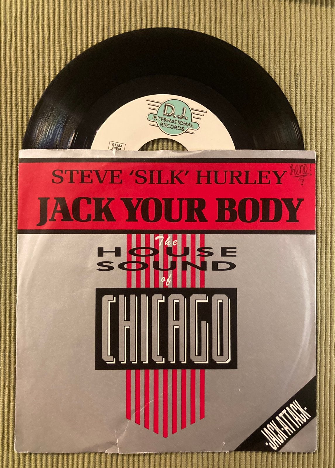 Vinyl single Steve ‘Silk’ Hurley - Jack your body, Gebruikt, 7 inch, Ophalen of Verzenden, Dance en House