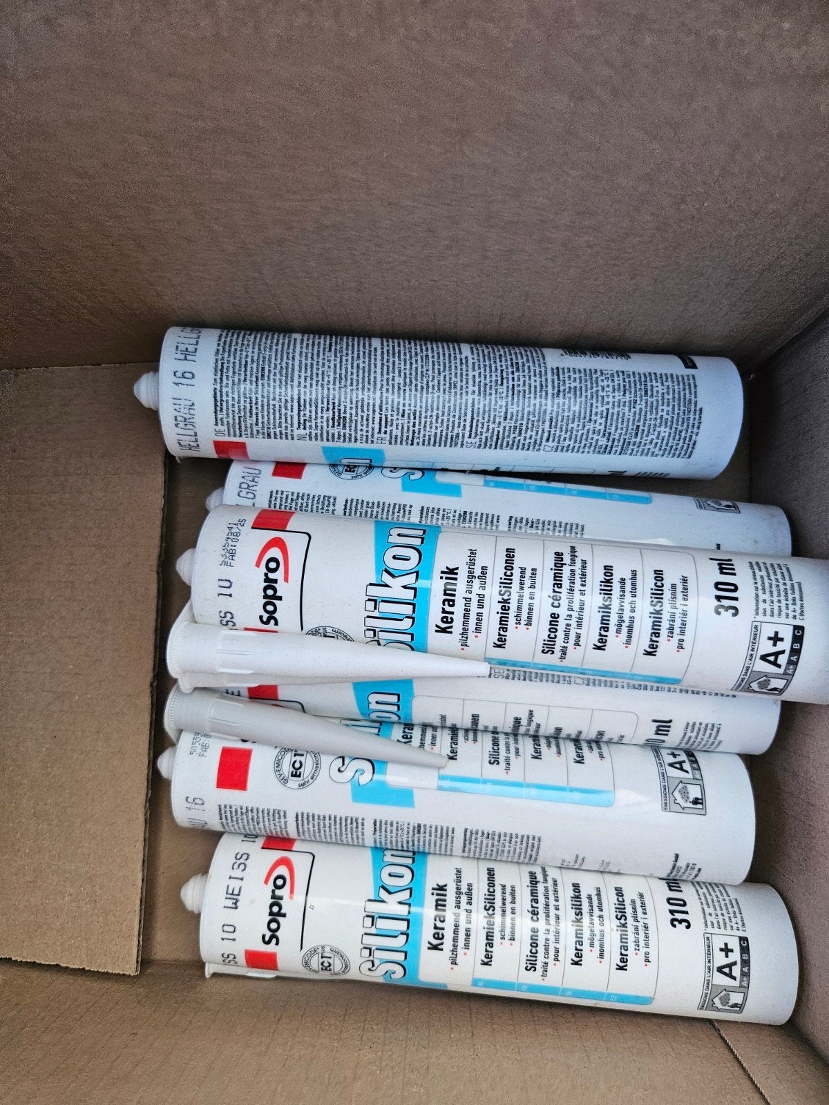 Sopro Keramik Siliconenkit - 3x Wit, 3x Lichtgrijs (Nieuw), Ophalen of Verzenden