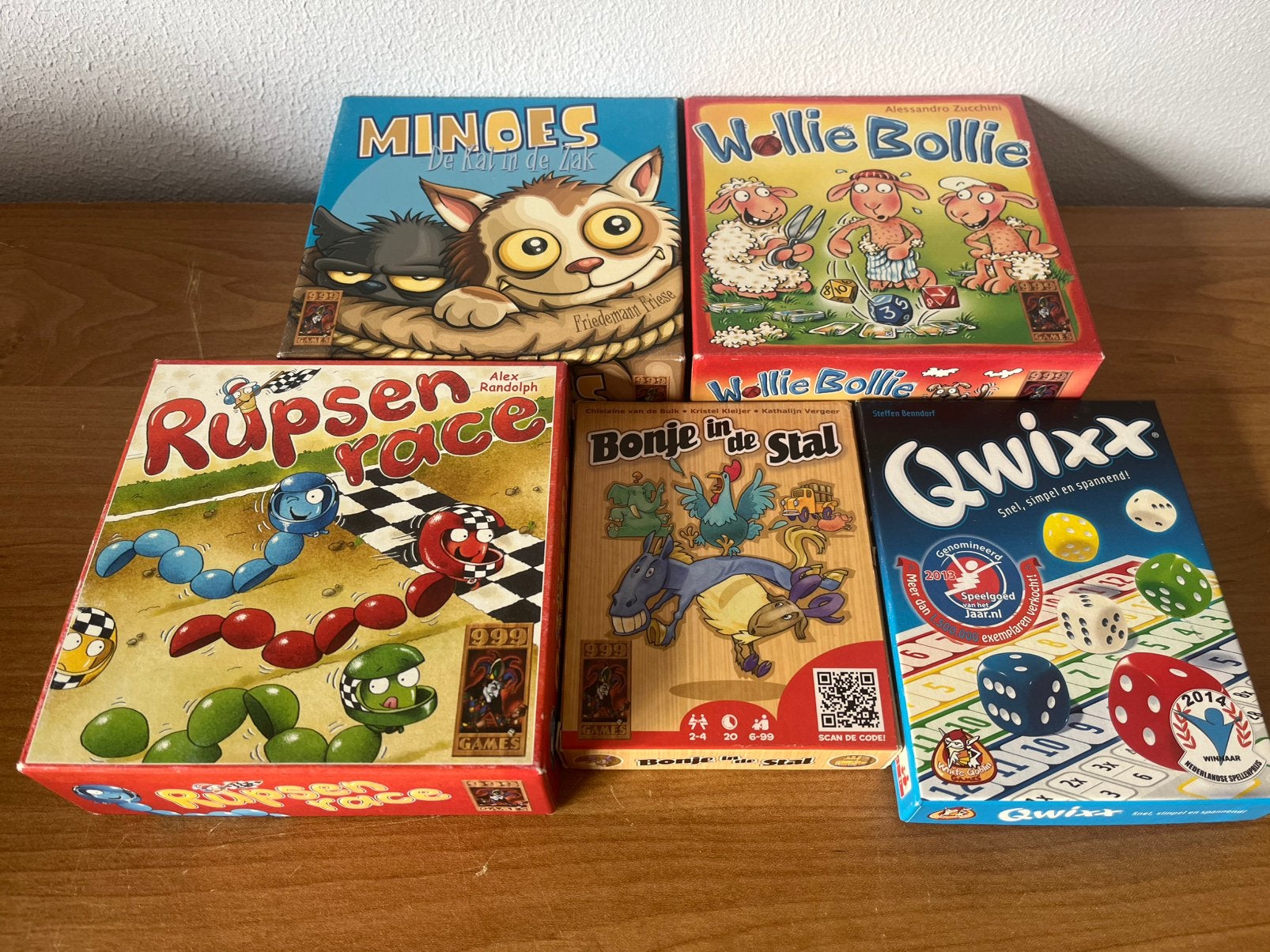 MinOes, Rupsen Race, Wollie Bollie, Bonje, Qwixx, Een of twee spelers, Ophalen of Verzenden, Gebruikt