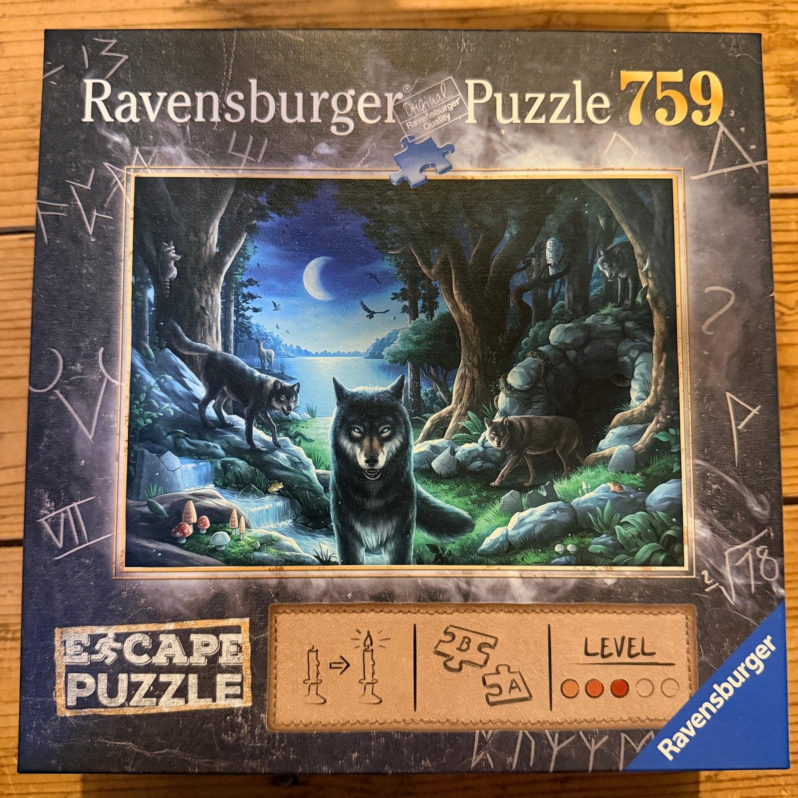 Escape Puzzle 759 stukjes - De vloek van de wolven, Ophalen of Verzenden, 500 t/m 1500 stukjes, Zo goed als nieuw, Legpuzzel