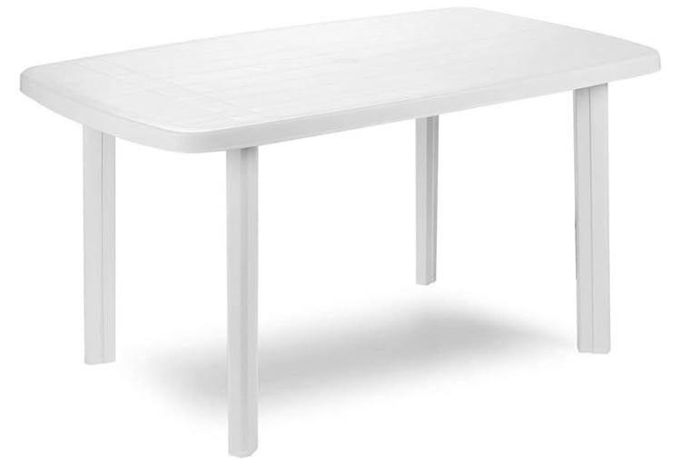 Kunststof tuintafel wit, Ophalen, Gebruikt, Rechthoekig, Kunststof