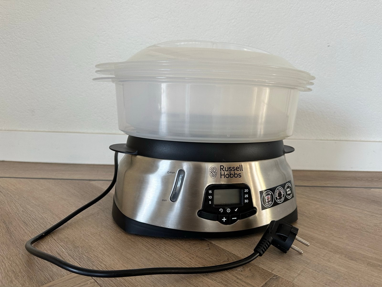Russell Hobbs Stoomkoker - 3 lagen, 10.5L, Ophalen of Verzenden, Zo goed als nieuw, Kledingstomer
