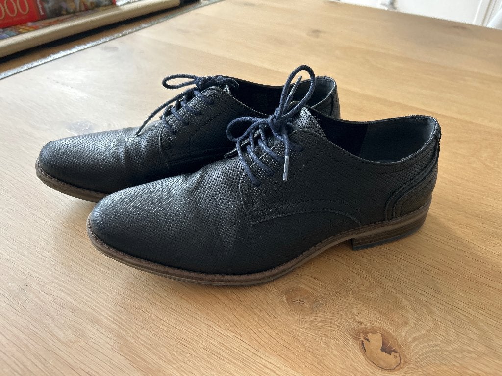 Zwarte veterschoenen maat 40 (Emilio Salvatini), Zwart, Emilio Salvatini, Ophalen of Verzenden, Zo goed als nieuw