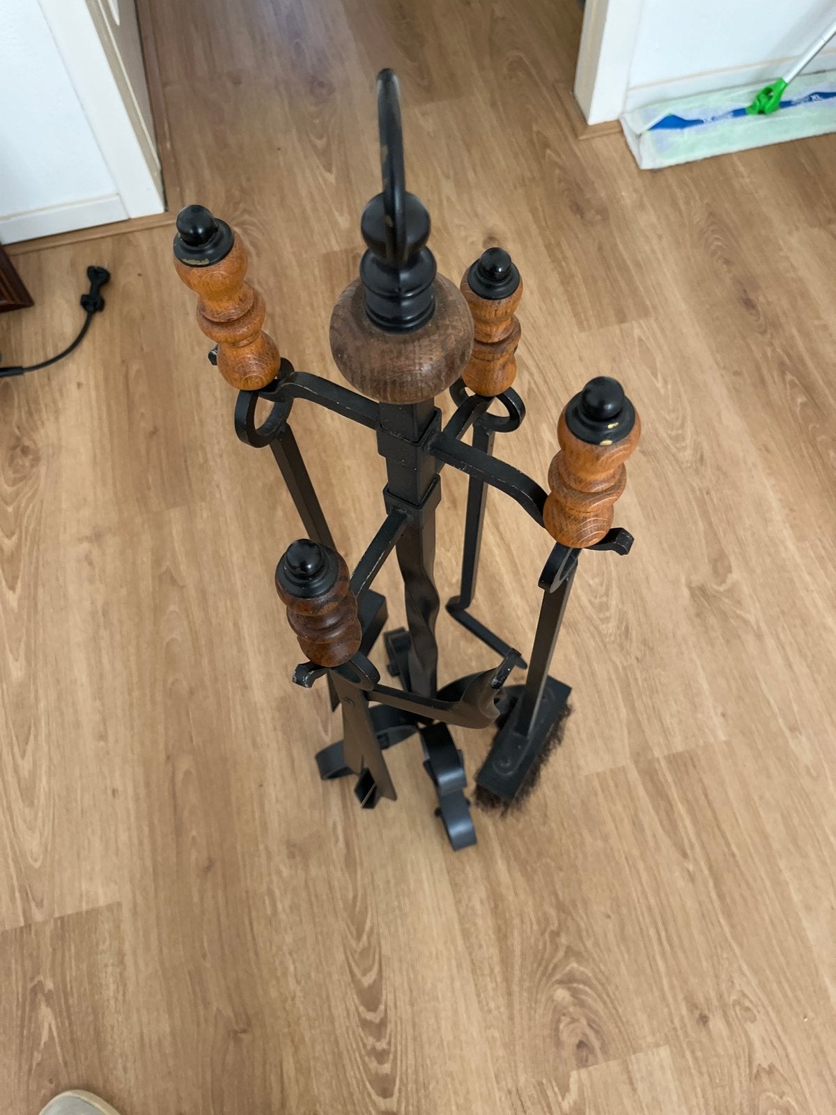 Haardstel met 4-delige accessoireset, Ophalen, Gebruikt, Vrijstaande haard, Overige soorten