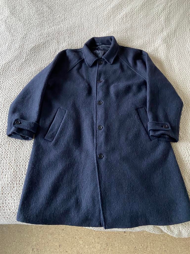 Heren mantel lange jas 41% wol, 40% viscose - XXL -als NIEUW, Kleding | Heren, Ophalen of Verzenden, Zo goed als nieuw, Overige maten