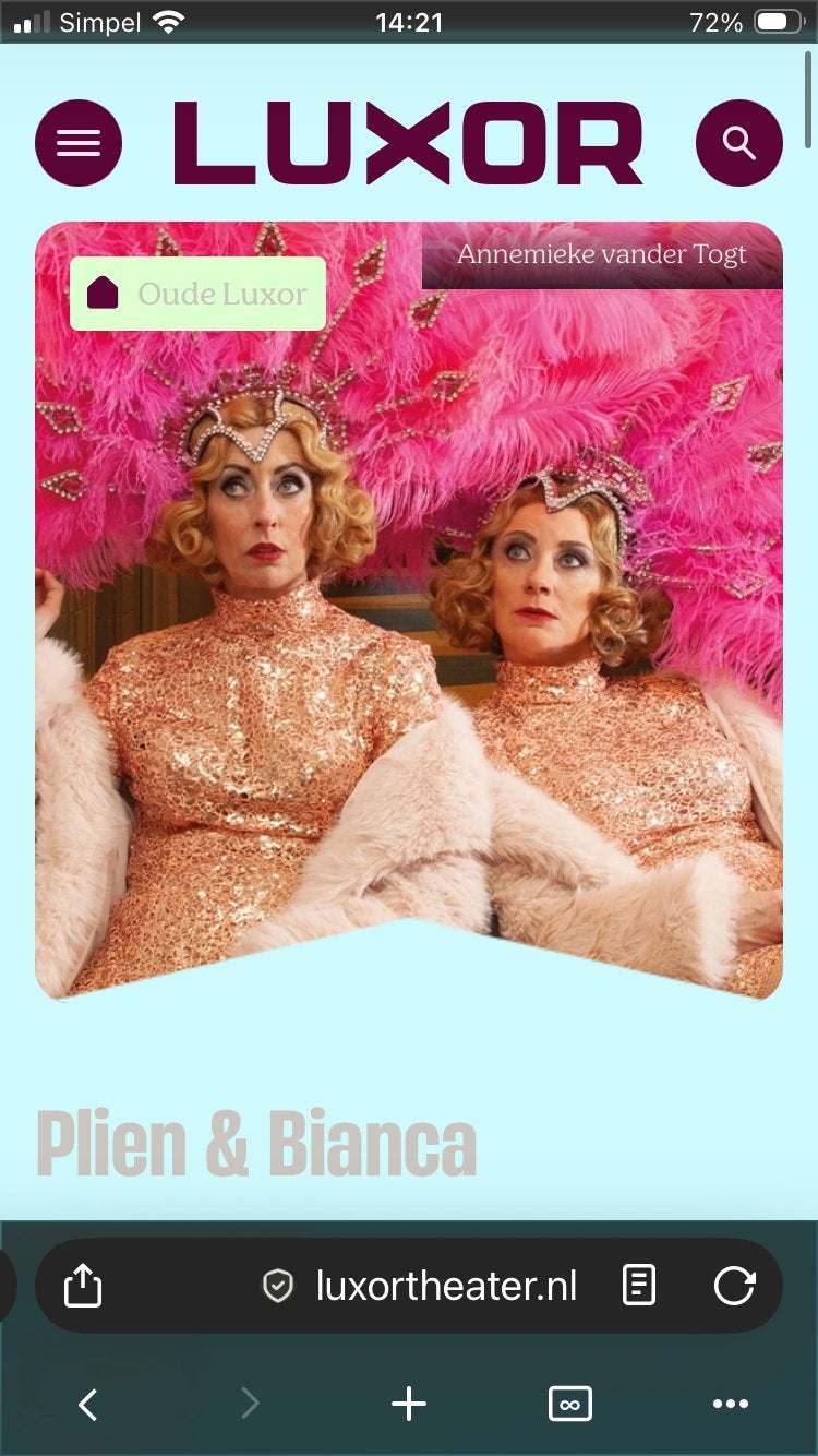 1 kaartje voor Plien en Bianca Luxor op 19 juni, Drie personen of meer, Juni
