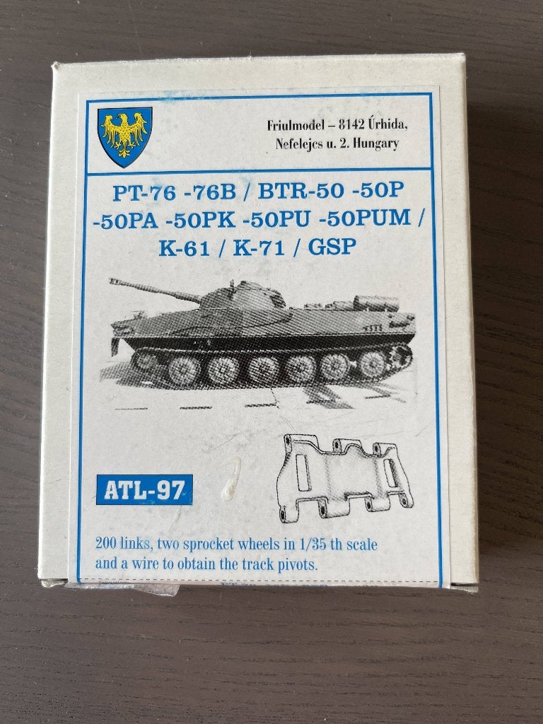 Friulmodel 1/35 PT-76B / BTR-50 metalen tracks (ATL-97), Overige merken, Tank, 1:32 tot 1:50, Nieuw