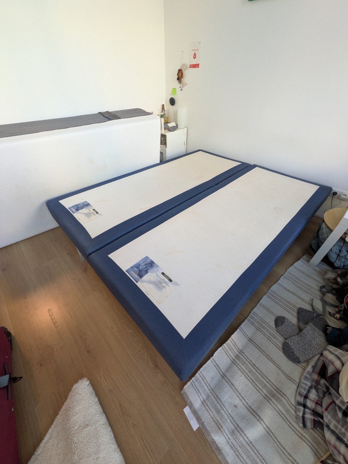 2x Gratis / Free box springs | 80x200 each, Ophalen, Gebruikt, Eenpersoons, Blauw